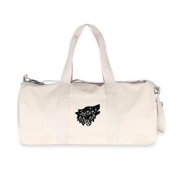 Black wolf totem of nature - Recycled Canvas Sports Bag by Stanley/Stella - natural - Front