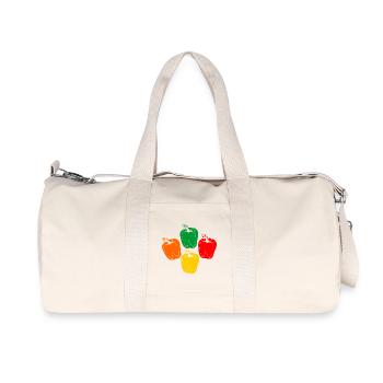 Four colors of Peppers - Recycled Canvas Sports Bag by Stanley/Stella - natural - Front