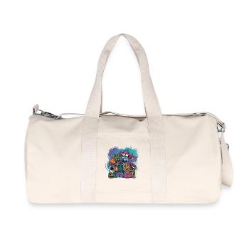 Monster fantasy doodle art drawing characters - Recycled Canvas Sports Bag by Stanley/Stella - natural - Front