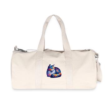 Katze - Recycelte Canvas-Sporttasche von Stanley/Stella - Naturweiß - Vorne