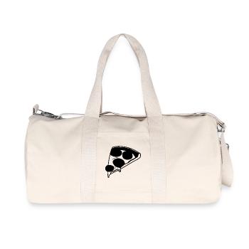 Pizza Sketch - Recycled Canvas Sports Bag by Stanley/Stella - natural - Front