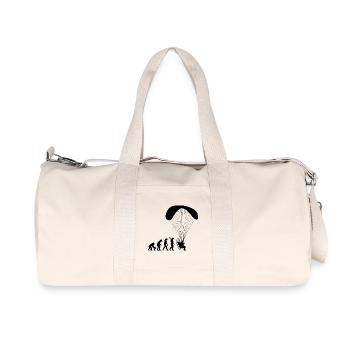 Paramotoring Human Evolution Funny - Recycled Canvas Sports Bag by Stanley/Stella - natural - Front