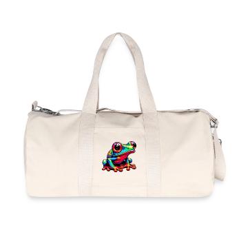 Frosch - Recycelte Canvas-Sporttasche von Stanley/Stella - Naturweiß - Vorne