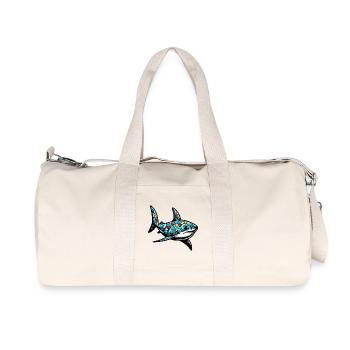 Requin - Sac de sport en toile recyclée Stanley/Stella - blanc naturel - Devant