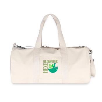 Mystisches Kräuter Design Wildkräuter Hexe - Recycelte Canvas-Sporttasche von Stanley/Stella - Naturweiß - Vorne