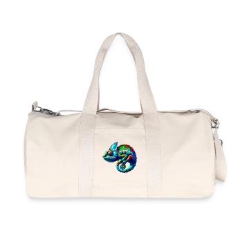 Caméléon polygonal - Sac de sport en toile recyclée Stanley/Stella - blanc naturel - Devant