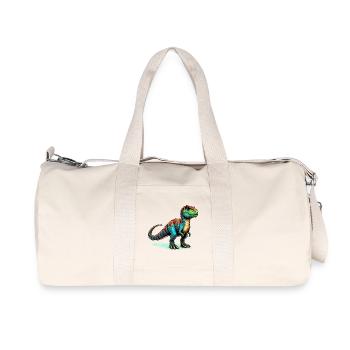Dinosaurier - Recycelte Canvas-Sporttasche von Stanley/Stella - Naturweiß - Vorne
