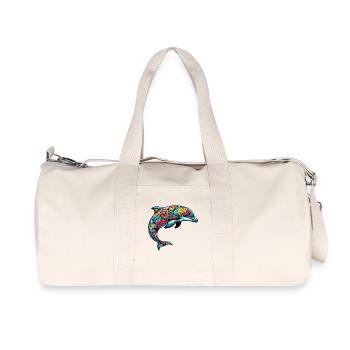 Delfin - Recycelte Canvas-Sporttasche von Stanley/Stella - Naturweiß - Vorne