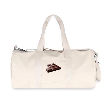 Chocolat - Sac de sport en toile recyclée Stanley/Stella - blanc naturel - Devant