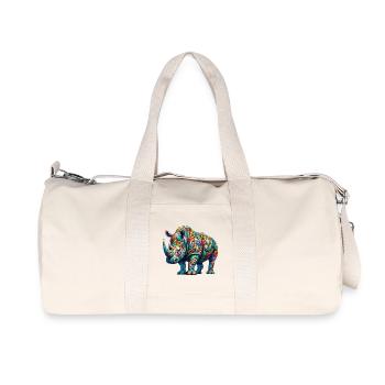 Nashorn - Recycelte Canvas-Sporttasche von Stanley/Stella - Naturweiß - Vorne