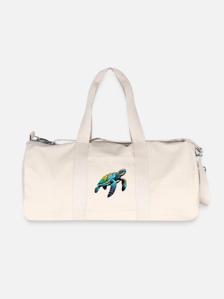 Schildkröte - Recycelte Canvas-Sporttasche von Stanley/Stella - Naturweiß