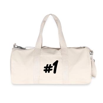 Number 1 # - Recycled Canvas Sports Bag by Stanley/Stella - natural - Front