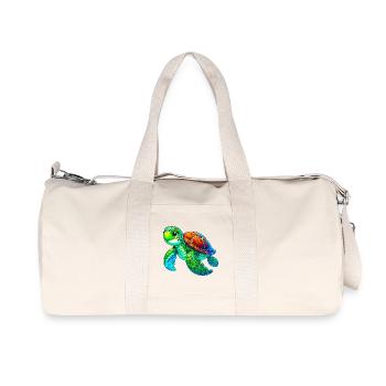 Schildkröte - Recycelte Canvas-Sporttasche von Stanley/Stella - Naturweiß - Vorne
