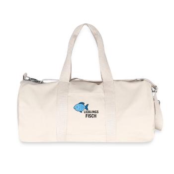 FAVORITE FISH - Recycled Canvas Sports Bag by Stanley/Stella - natural - Front