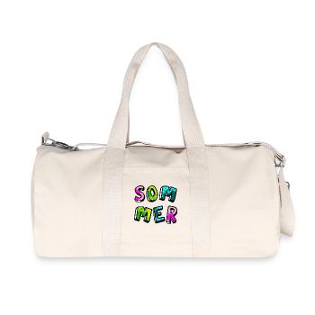 Summer Speckle Dots Comic Colorful Painting - Recycled Canvas Sports Bag by Stanley/Stella - natural - Front