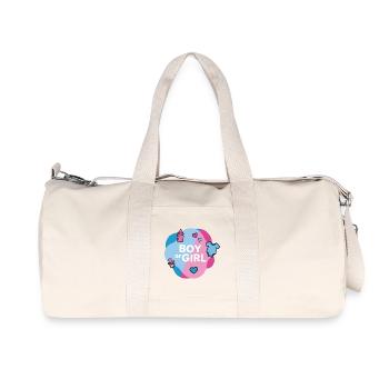 Sexe révéler Garçon ou Fille - Sac de sport en toile recyclée Stanley/Stella - blanc naturel - Devant