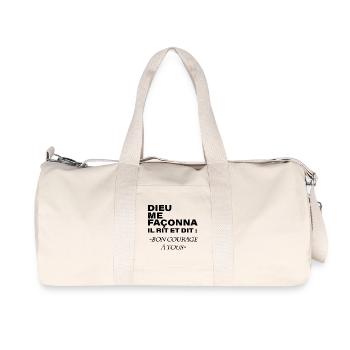 Divine Humor Quote Funny Man Woman - Recycled Canvas Sports Bag by Stanley/Stella - natural - Front