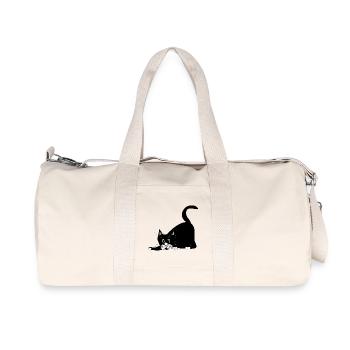 Katze - Recycelte Canvas-Sporttasche von Stanley/Stella - Naturweiß - Vorne