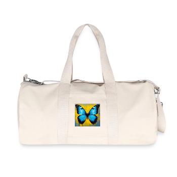Schmetterling - Recycelte Canvas-Sporttasche von Stanley/Stella - Naturweiß - Vorne