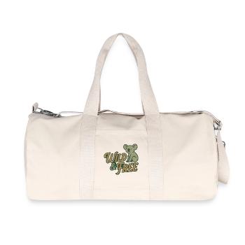 Wild & Free – Koala & Kangaroo - Recycled Canvas Sports Bag by Stanley/Stella - natural - Front