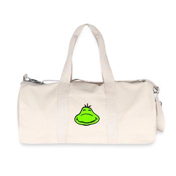 Frosch Kröte lächelt lustig Comic glücklich süß - Recycelte Canvas-Sporttasche von Stanley/Stella - Naturweiß - Vorne