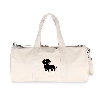 Dackel - Recycelte Canvas-Sporttasche von Stanley/Stella - Naturweiß - Vorne