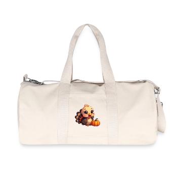 Bébé dinde de Thanksgiving - Sac de sport en toile recyclée Stanley/Stella - blanc naturel - Devant