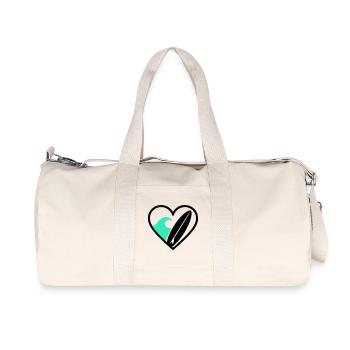 Surf Heart Wave Board Meer Sommer - Recycelte Canvas-Sporttasche von Stanley/Stella - Naturweiß - Vorne