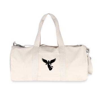 angel-angel-wing-silhouette-simple-2 - Recycled Canvas Sports Bag by Stanley/Stella - natural - Front