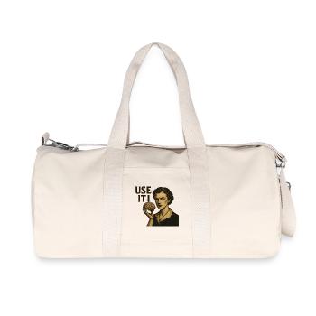 Brain Motif Rétro - Sac de sport en toile recyclée Stanley/Stella - blanc naturel - Devant