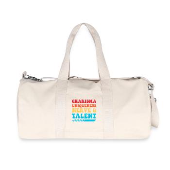 Charisma Uniqueness Nerve & Talent - Recycled Canvas Sports Bag by Stanley/Stella - natural - Front
