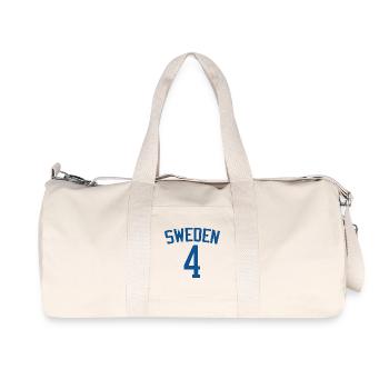 Sweden 4 – Sports Design - Recycled Canvas Sports Bag by Stanley/Stella - natural - Front