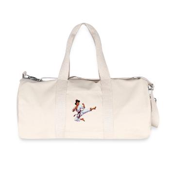 Karateka pinup Gi Kick - Recycled Canvas Sports Bag by Stanley/Stella - natural - Front