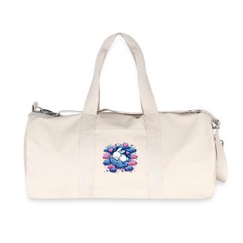 Moondream bunny on cloud heart - Recycled Canvas Sports Bag by Stanley/Stella - natural - Front