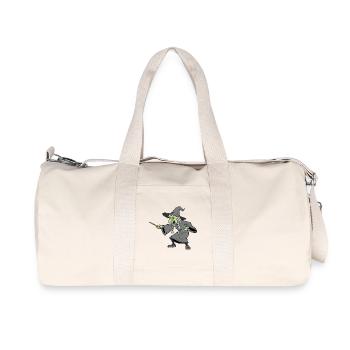 Sorcière à la baguette en brindille en bois - Sac de sport en toile recyclée Stanley/Stella - blanc naturel - Devant