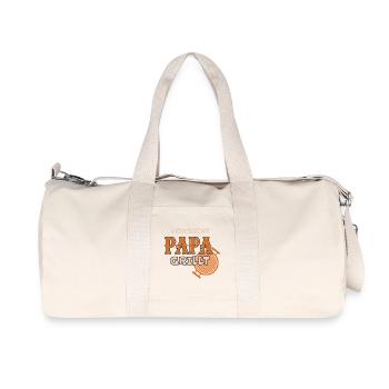 Attention : papa grille une tenue de barbecue drôle - Sac de sport en toile recyclée Stanley/Stella - blanc naturel - Devant