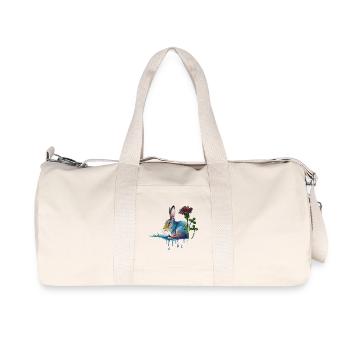 Colorful bunny with clover - Recycled Canvas Sports Bag by Stanley/Stella - natural - Front