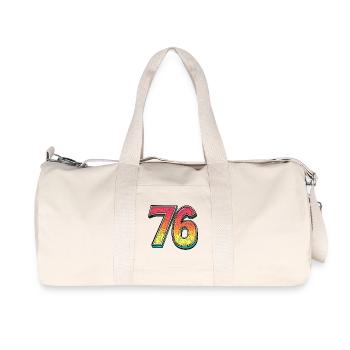 76 Number Colorful - Recycled Canvas Sports Bag by Stanley/Stella - natural - Front