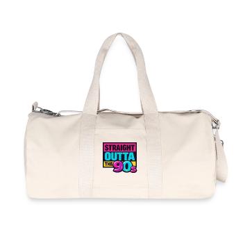 Straight Outta The 90s Neon - Recycelte Canvas-Sporttasche von Stanley/Stella - Naturweiß - Vorne
