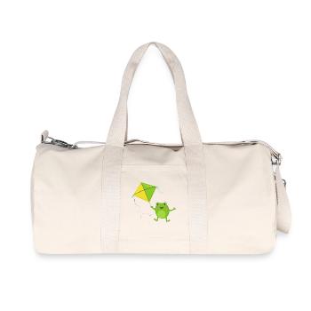 Une grenouille verte fait voler un cerf-volant – Fu - Sac de sport en toile recyclée Stanley/Stella - blanc naturel - Devant