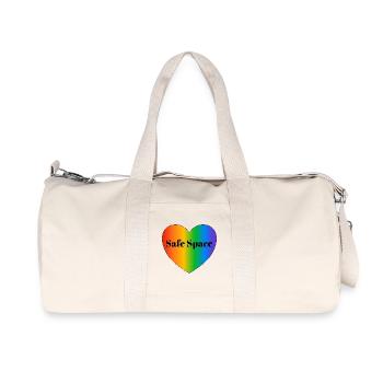 Espace sûr drapeau de la fierté LGBT - Sac de sport en toile recyclée Stanley/Stella - blanc naturel - Devant