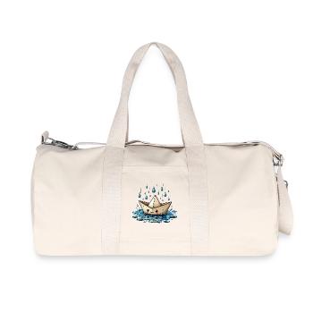 Origami boat in the rain - Recycled Canvas Sports Bag by Stanley/Stella - natural - Front