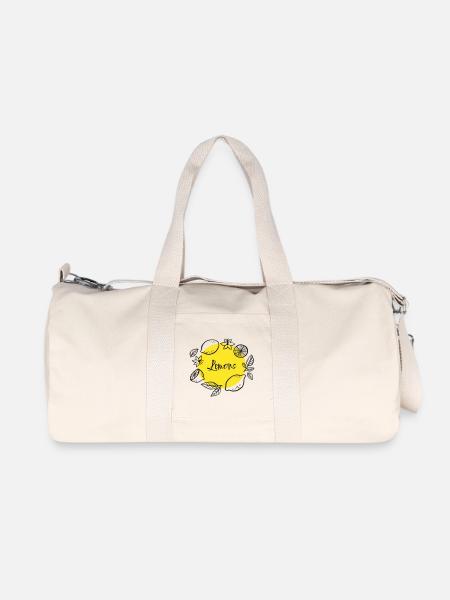 Zitronen  - Recycelte Canvas-Sporttasche von Stanley/Stella - Naturweiß