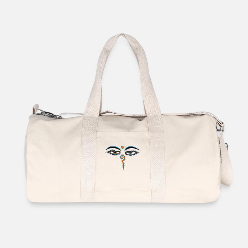 buddha eyes - Recycelte Canvas-Sporttasche von Stanley/Stella - Naturweiß