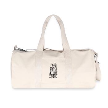 Halloween Crâne Je Spooky m toute l'année. crâne - Sac de sport en toile recyclée Stanley/Stella - blanc naturel - Devant