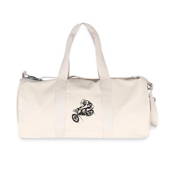 vélo BMX / Vélo 01_schwarz - Sac de sport en toile recyclée Stanley/Stella - blanc naturel - Devant