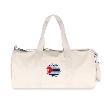 Cuba Blobs / Gift Havana Flag Caribbean - Recycled Canvas Sports Bag by Stanley/Stella - natural - Front