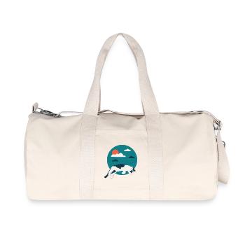 Chat mignon se trouve en face du paradis. - Sac de sport en toile recyclée Stanley/Stella - blanc naturel - Devant