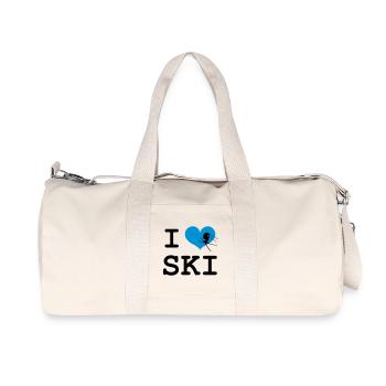 I Love Ski - Recycled Canvas Sports Bag by Stanley/Stella - natural - Front