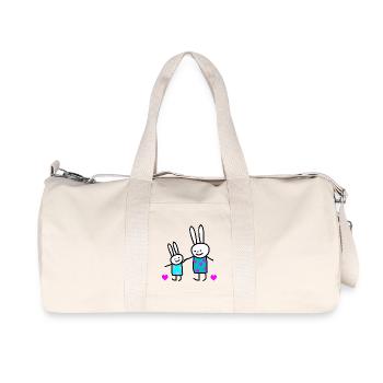 Hasenkinder (b) - Recycelte Canvas-Sporttasche von Stanley/Stella - Naturweiß - Vorne